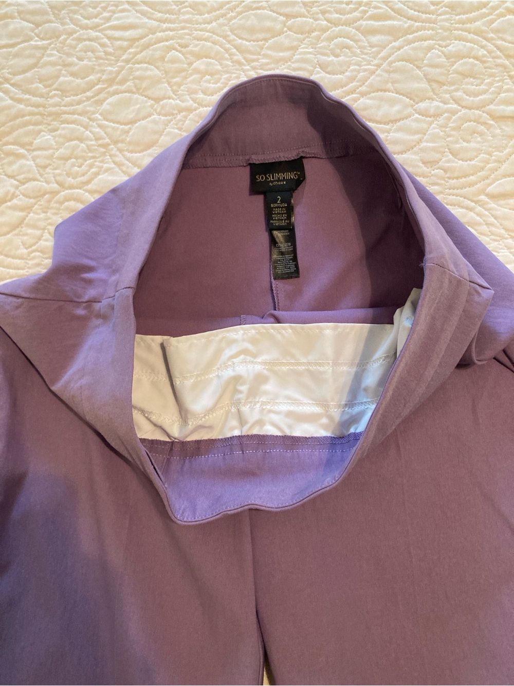 Chico's So Slimming Purple Tailored Bermuda Shorts Chico’s Size 2 US Size M - Picture 6 of 13